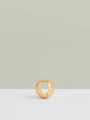 Polished Ball Huggie Earrings in Gold