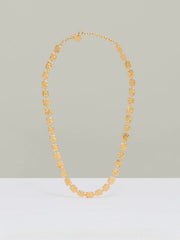 Molten Square Necklace in Gold Tone