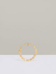 Molten Square Bracelet in Gold Tone