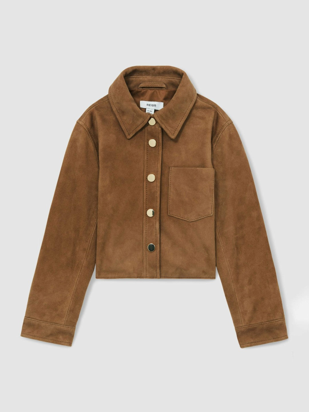 4-9 yrs Suede Cropped Jacket in Tan