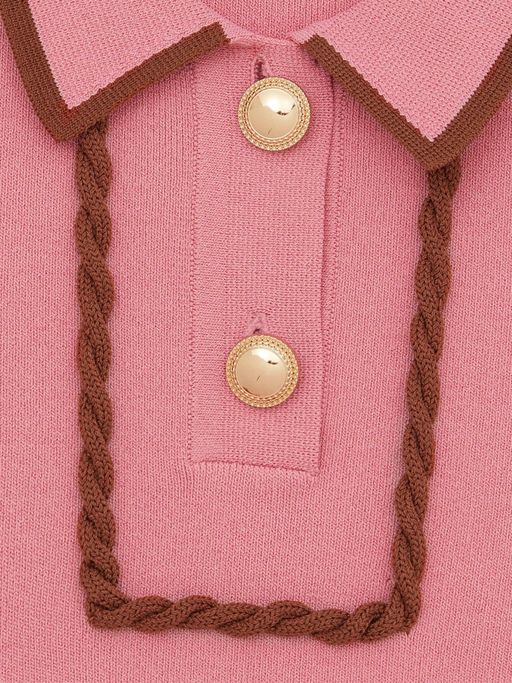 9-13 yrs Twist-Piped Knitted Dress in Pink