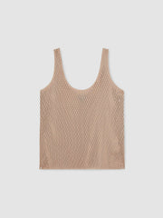 Atelier Laser-Cut Vest Top in Taupe