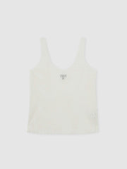 Atelier Laser-Cut Vest Top in Cream