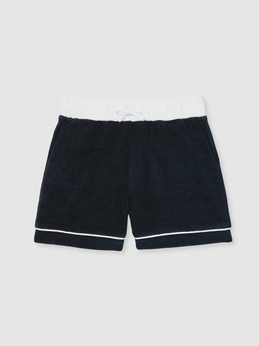 3-9 yrs Velour Colour-Block Shorts in Blue Multi
