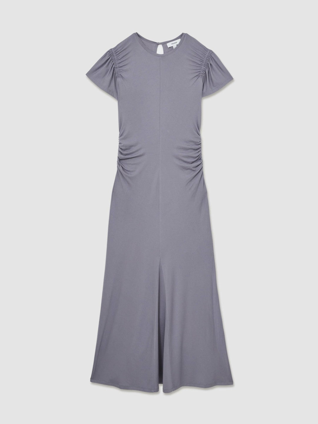 Modal Blend Ruched Jersey Dress in Grey