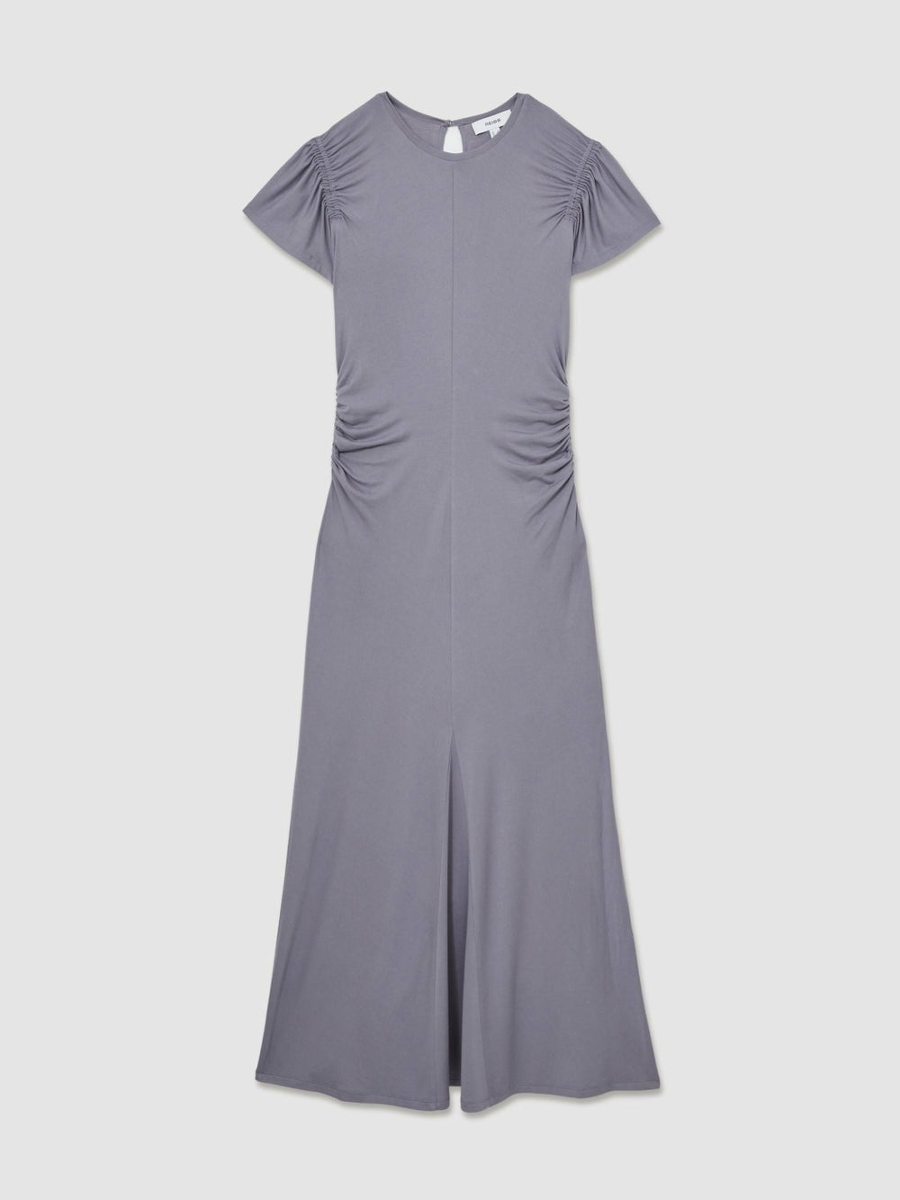 Modal Blend Ruched Jersey Dress in Grey