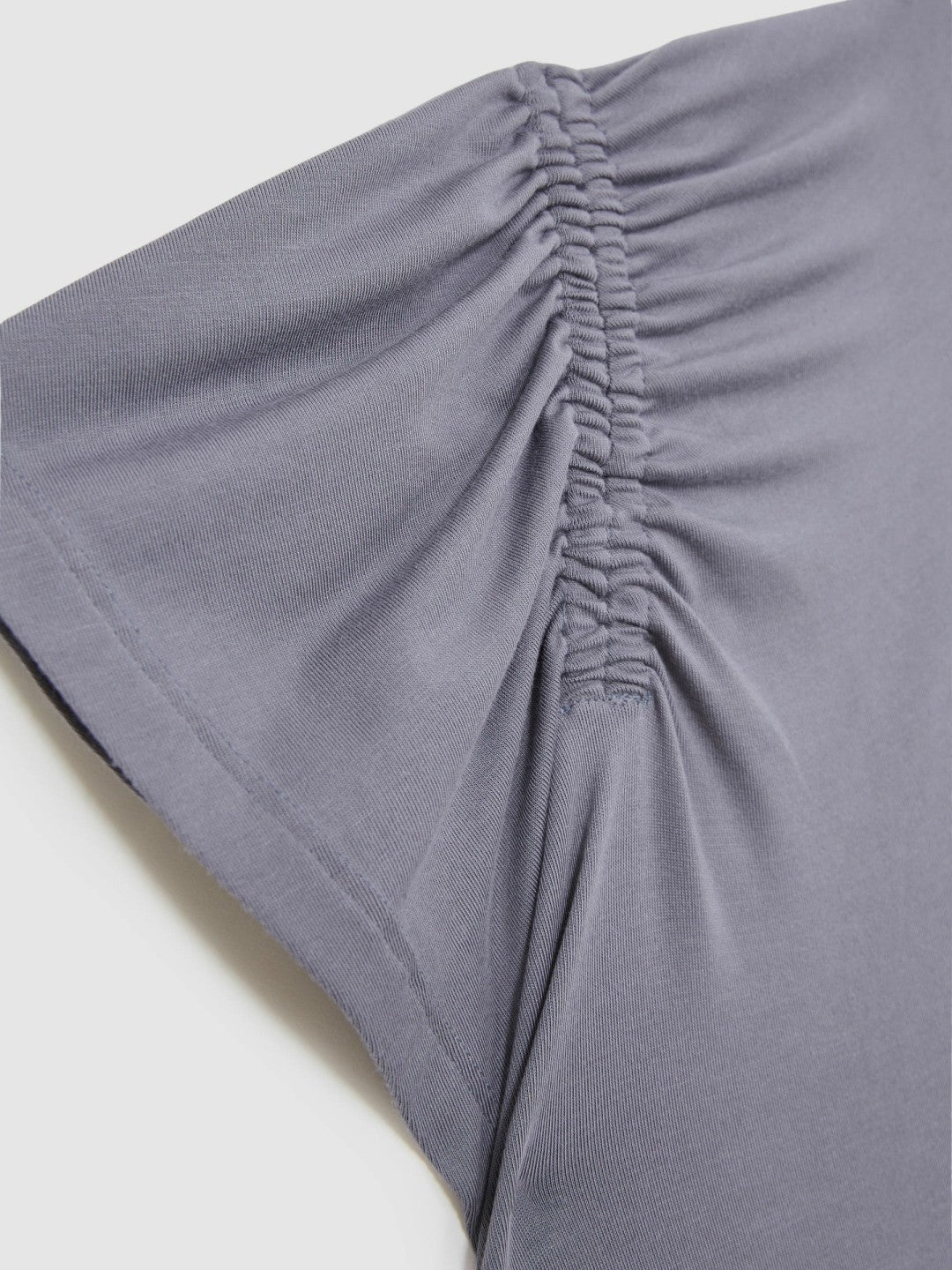 Modal Blend Ruched Jersey Dress in Grey