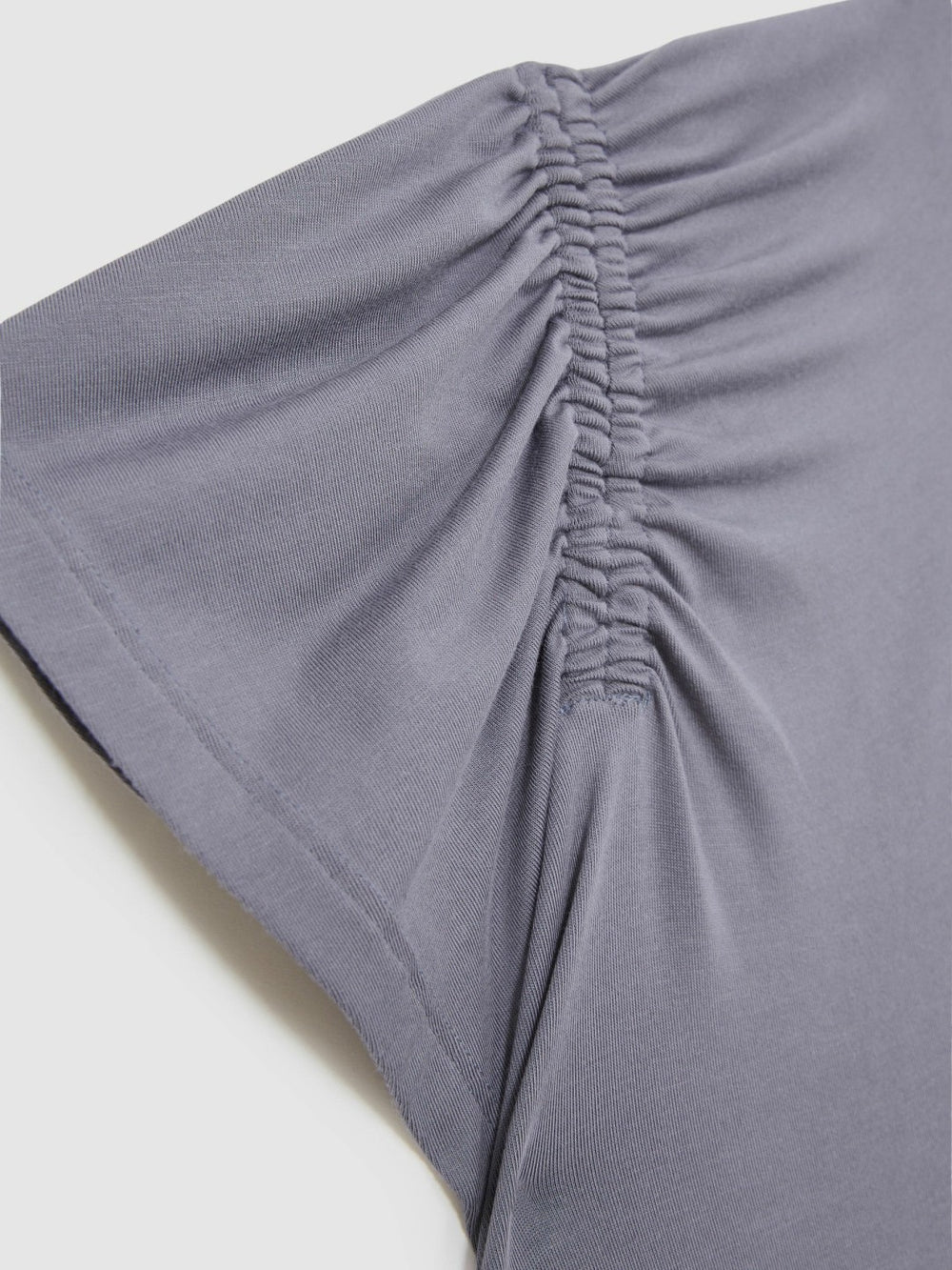 Modal Blend Ruched Jersey Dress in Grey