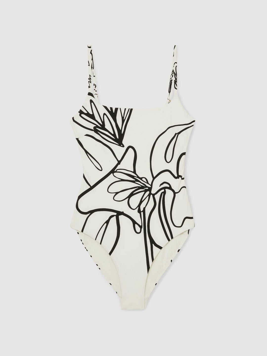 | NYBG Floral Graffiti Swimsuit in Ivory