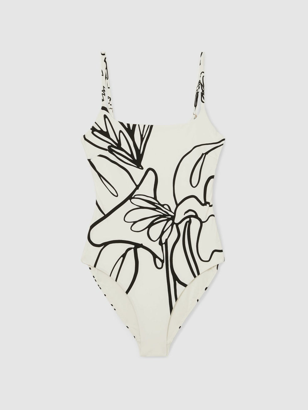 | NYBG Floral Graffiti Swimsuit in Ivory