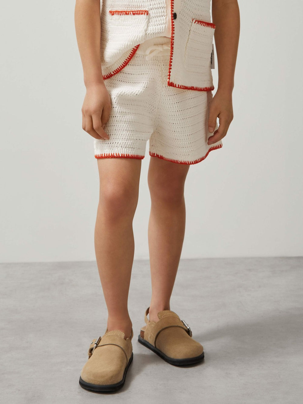13-14 yrs McLaren F1 Team Crochet Shorts in Off White/Orange