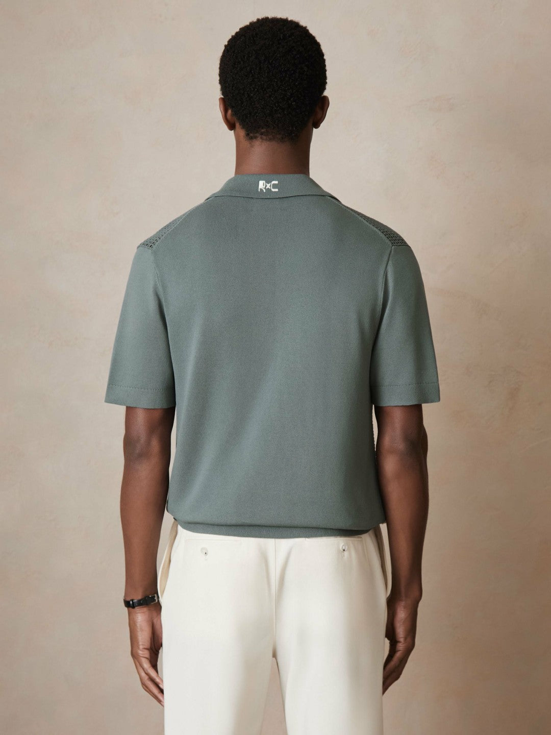 | Ché Beaded Crochet Shirt in Sage