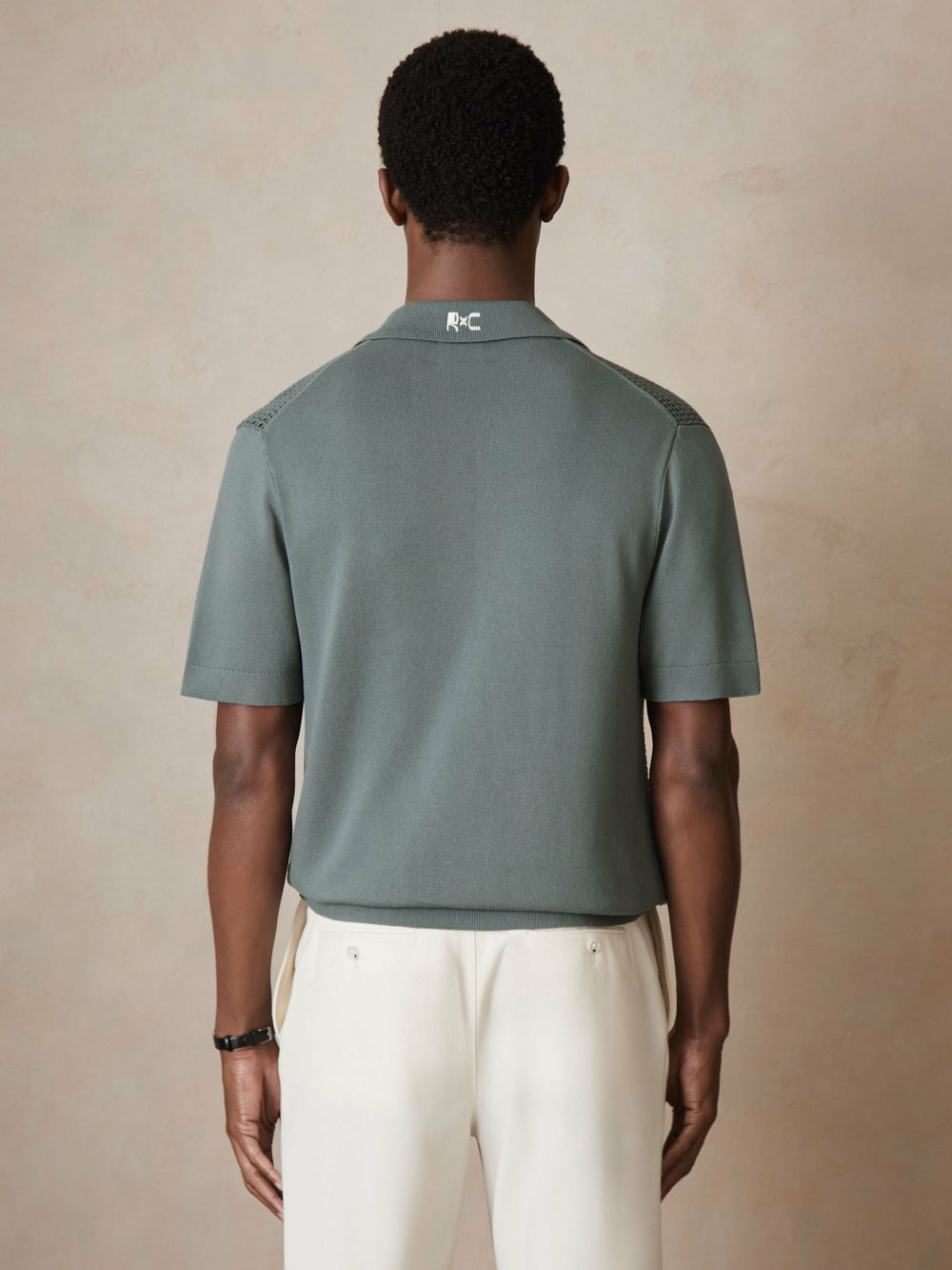 | Ché Beaded Crochet Shirt in Sage