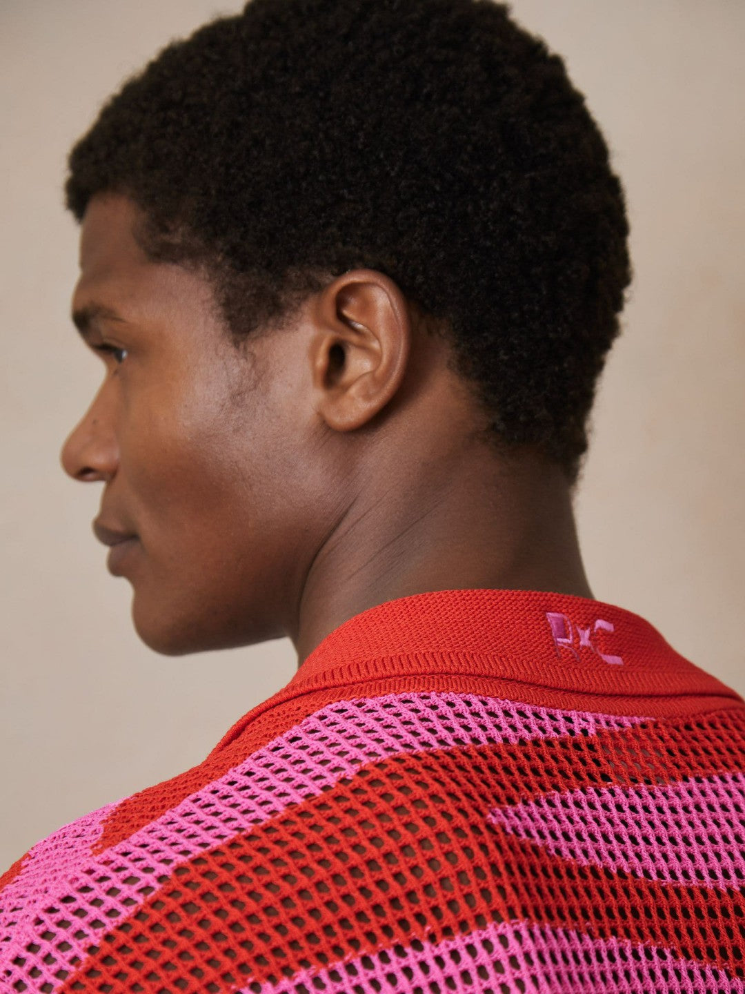 | Ché Wave Crochet Shirt in Pink