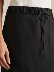 Slip Midi Skirt in Black