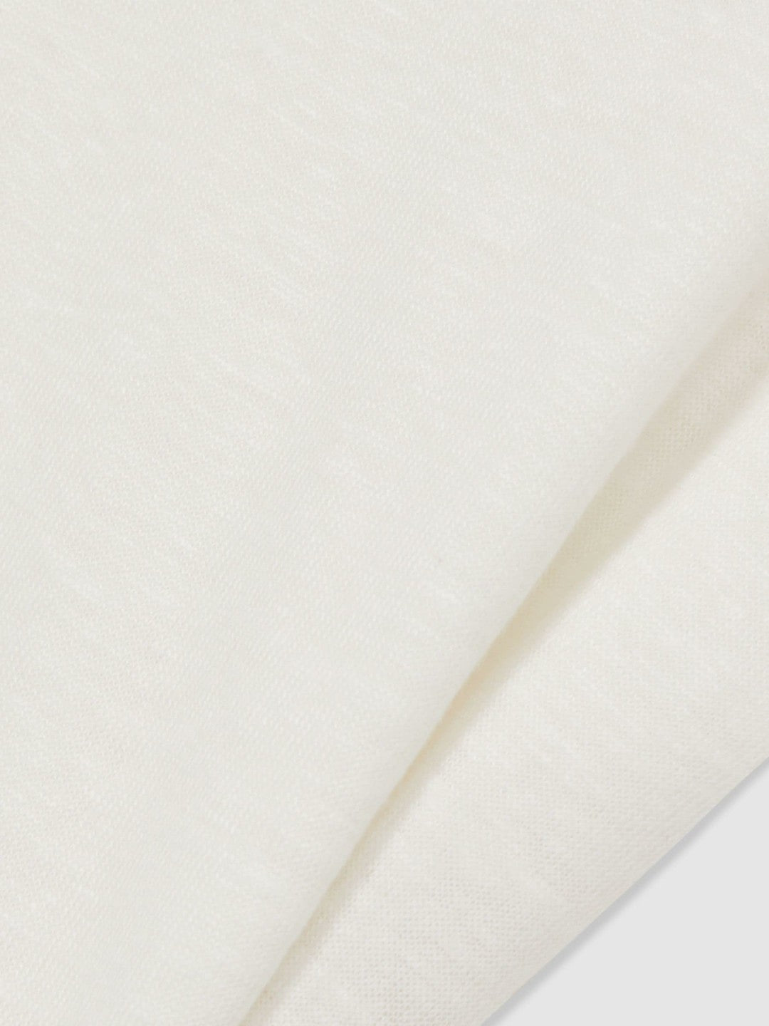 Linen Cap-Sleeve T-Shirt in White