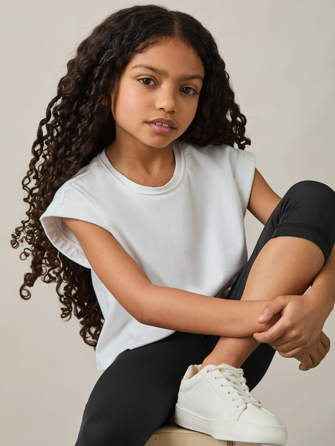 4-9 yrs Three-Quarter Length Leggings in Black