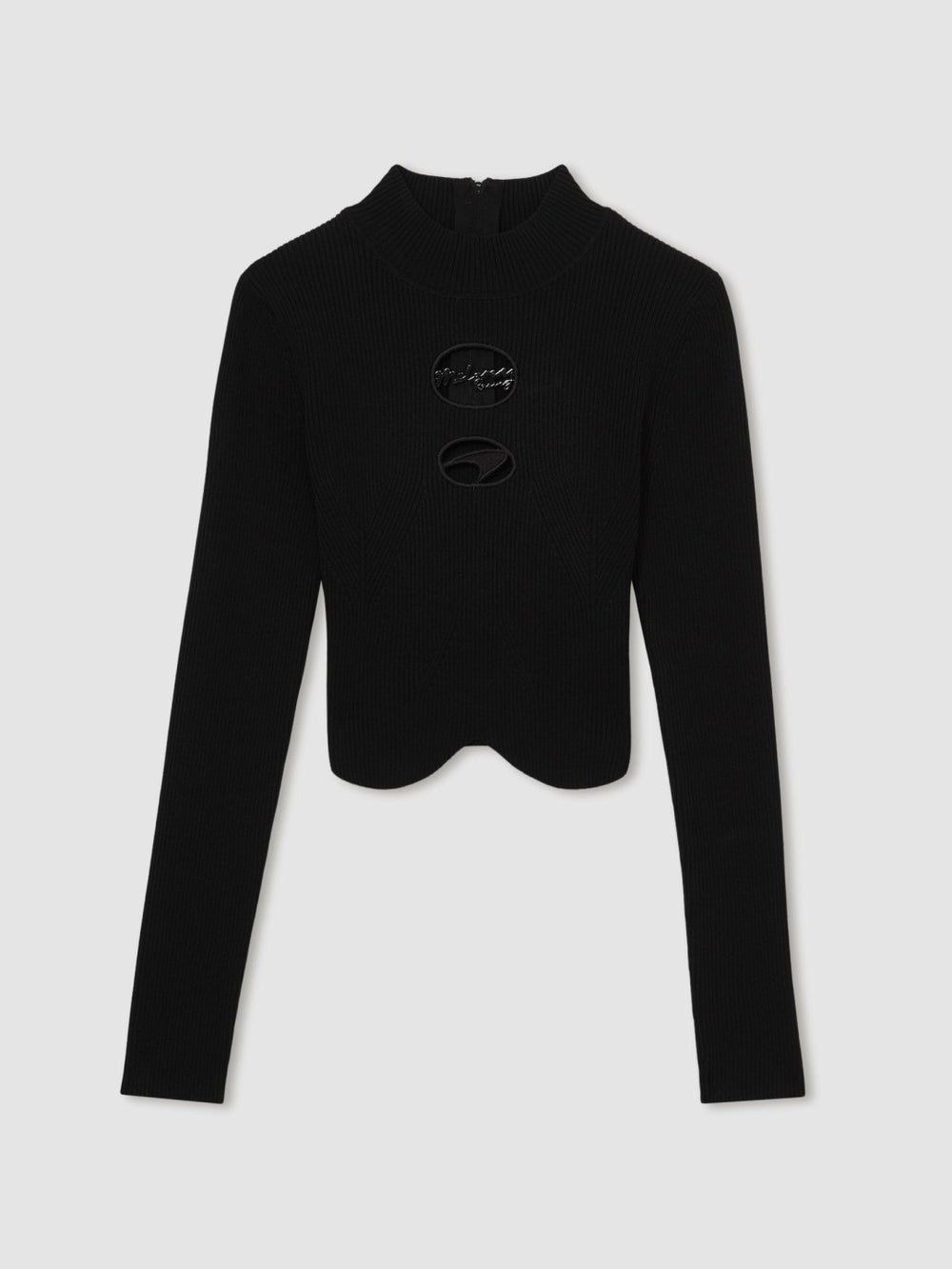 McLaren F1 Team Cut-Out Knit Crop Top in Black