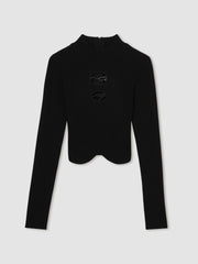McLaren F1 Team Cut-Out Knit Crop Top in Black