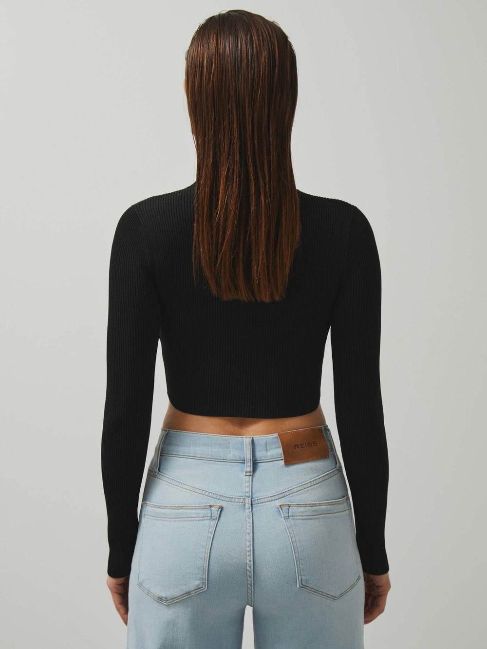 McLaren F1 Team Cut-Out Knit Crop Top in Black