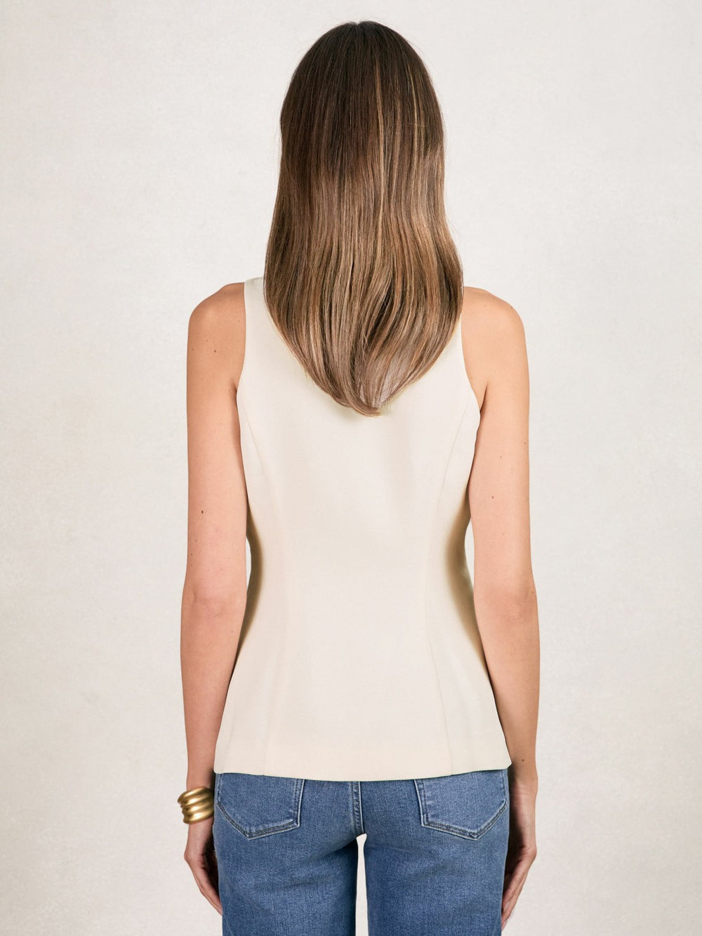 Luxe Suiting Vest in Cream
