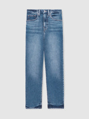 Straight Compression Jeans in Indigo Blue