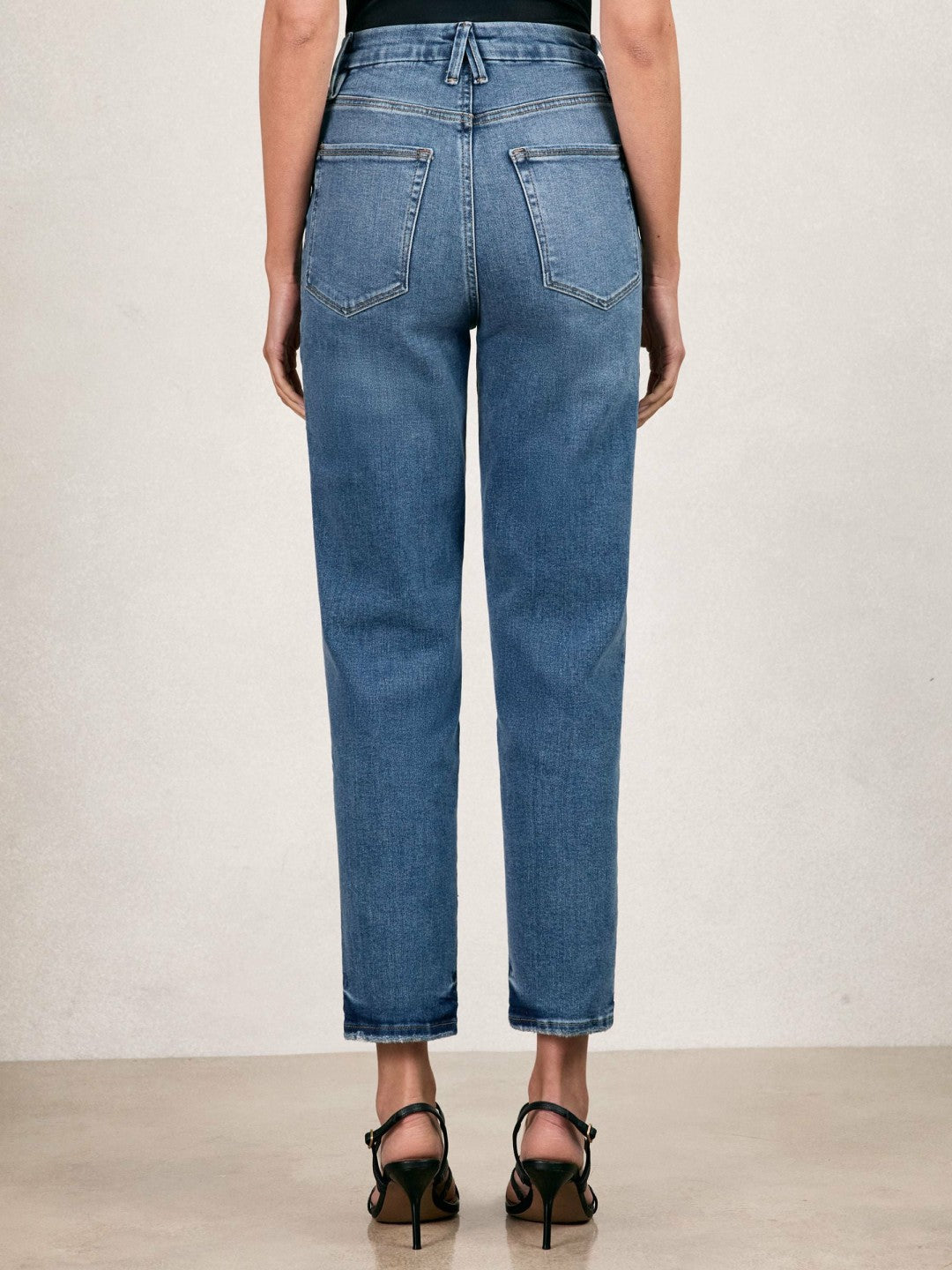 Straight Compression Jeans in Indigo Blue