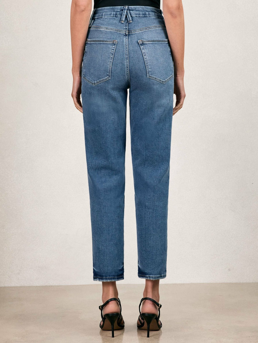 Straight Compression Jeans in Indigo Blue