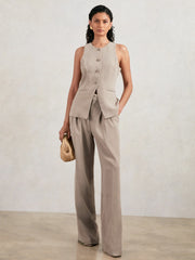 Luxe Suiting Vest in Beige