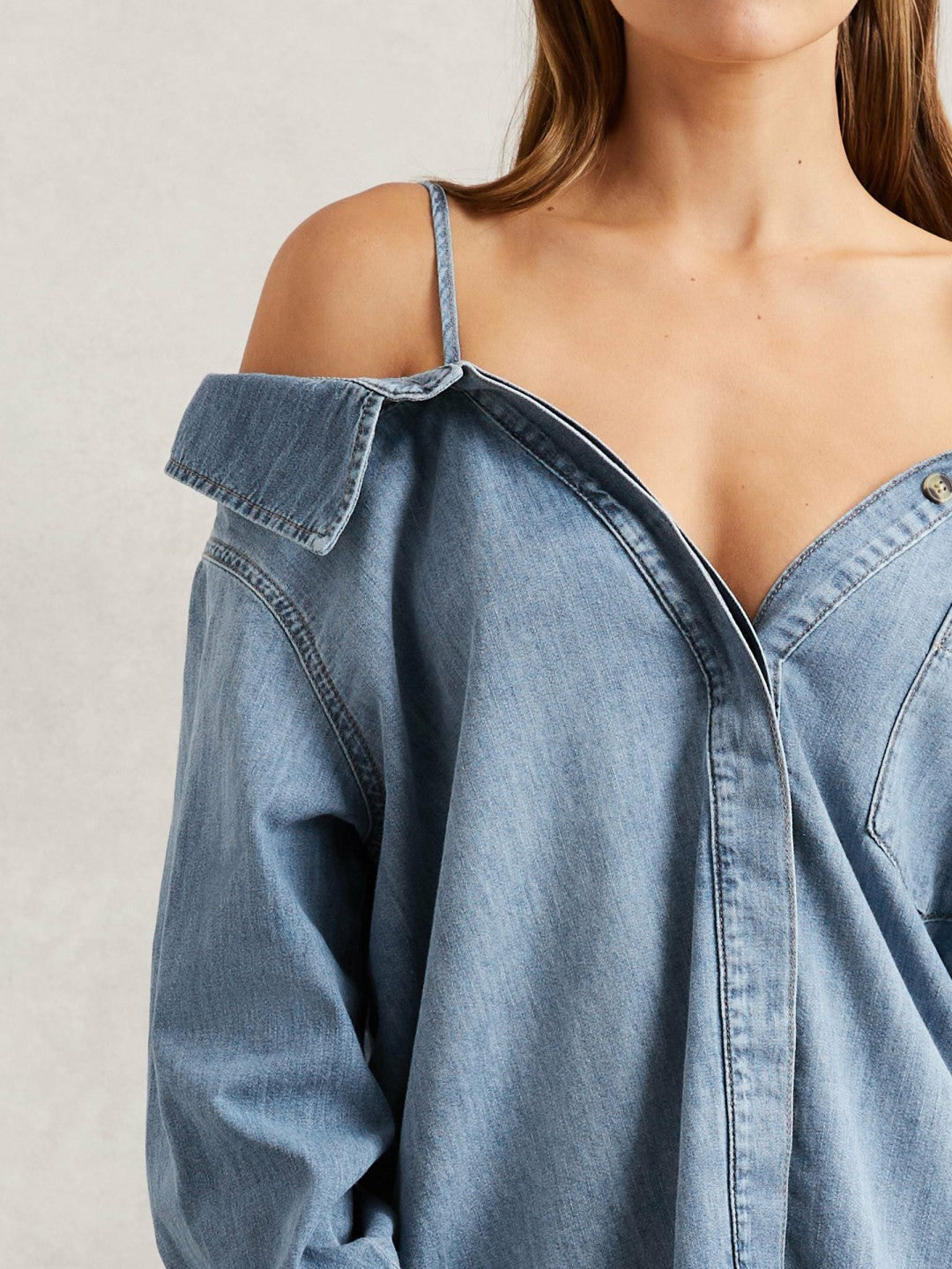 100% Cotton Shirt in Indigo Blue