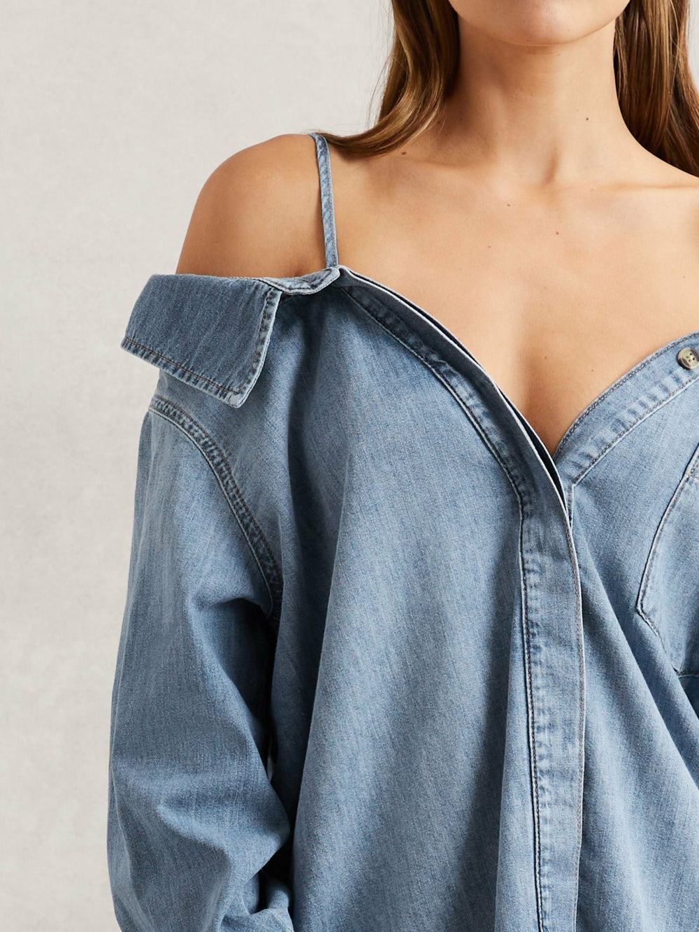 100% Cotton Shirt in Indigo Blue