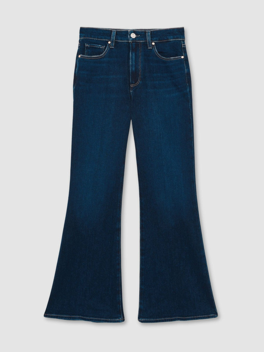 Paige High Rise Flared Jeans in Marciella Blue