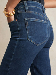 Paige High Rise Flared Jeans in Marciella Blue