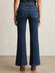 Paige High Rise Flared Jeans in Marciella Blue