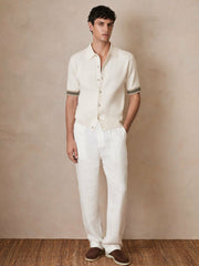 | Ché Textured Cuff-Trim Shirt in White