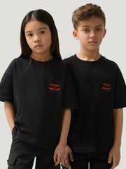 3-9 yrs Unisex Fit Oversized McLaren F1 Team Tyre T-Shirt in Black