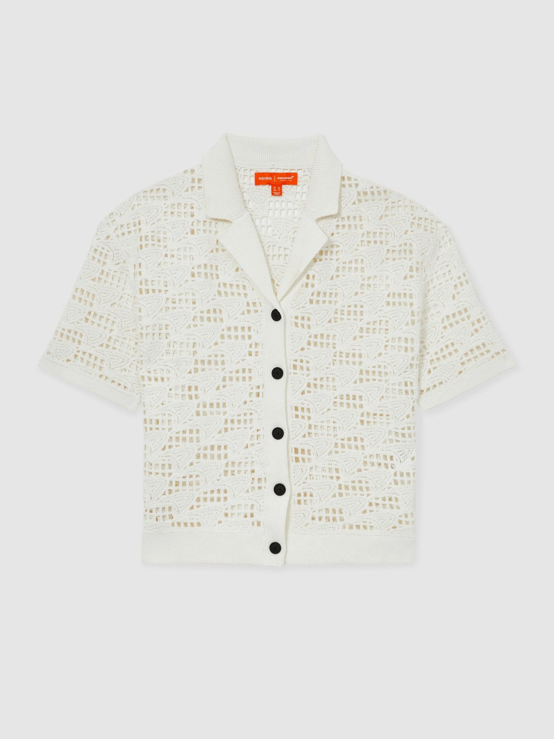 McLaren F1 Team Speedmark Crochet Shirt in White