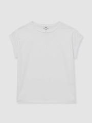 Brushed-Cotton Crew-Neck T-Shirt in White