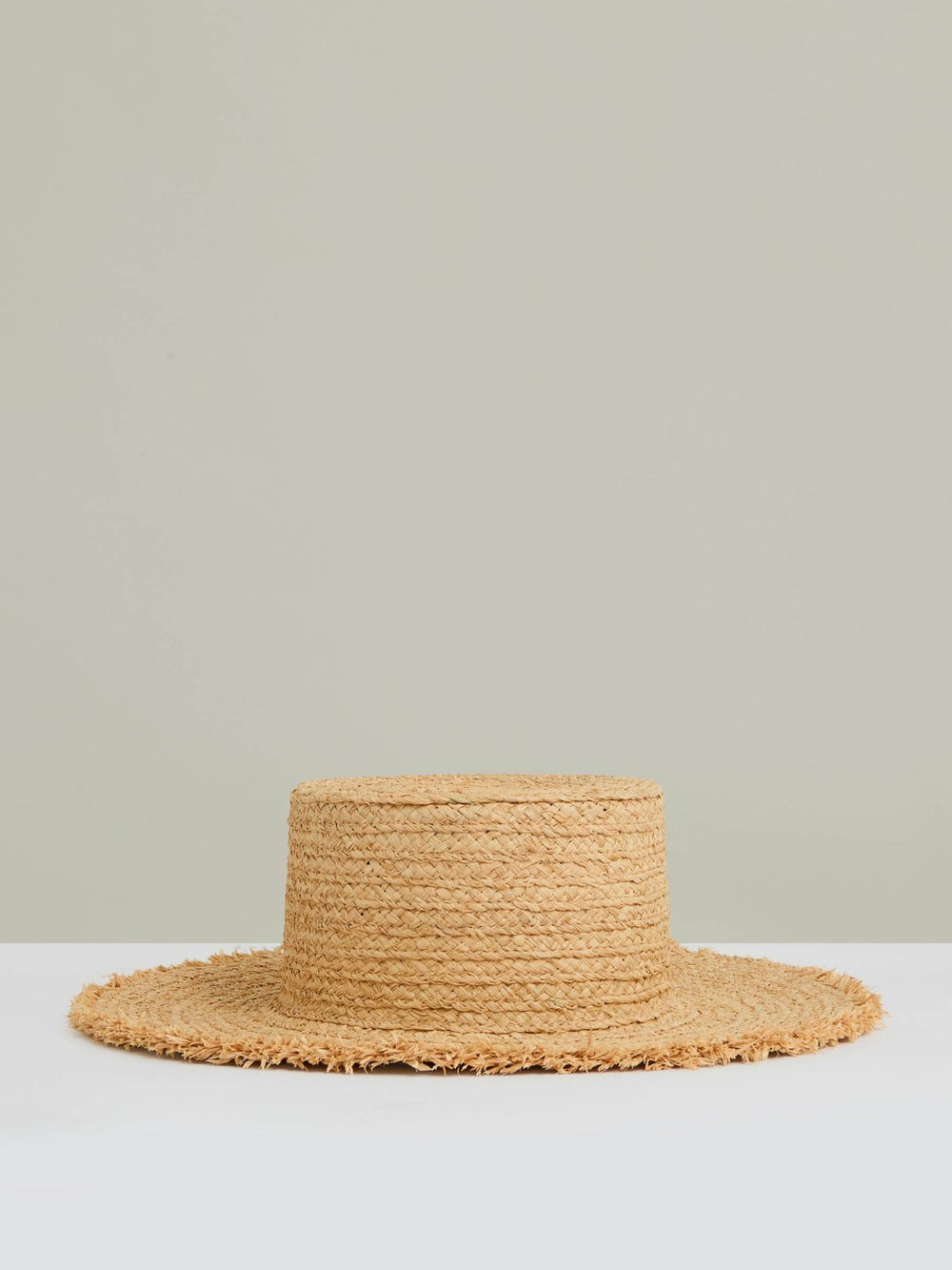 Straw Boater Hat in Natural