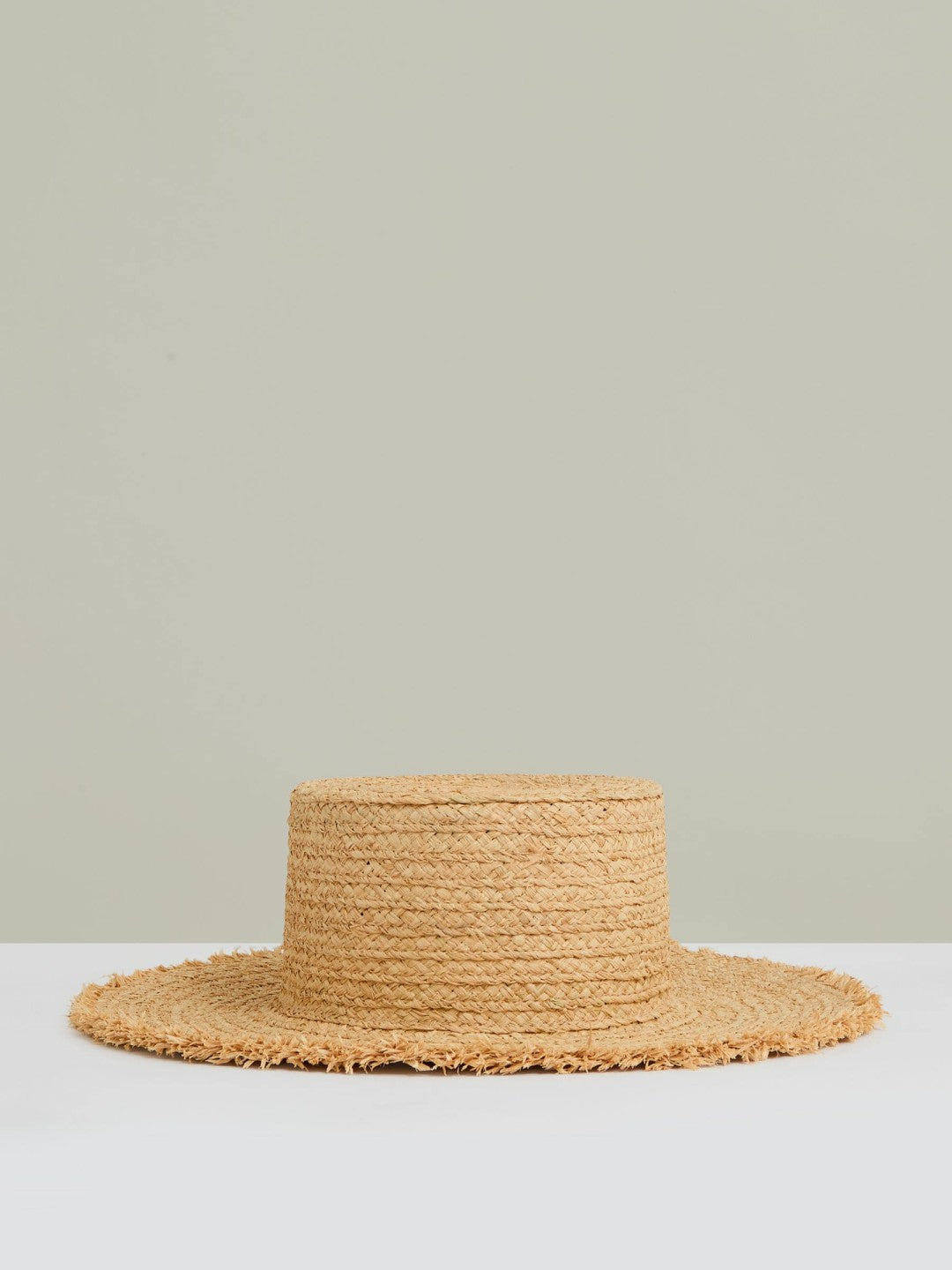 Straw Boater Hat in Natural