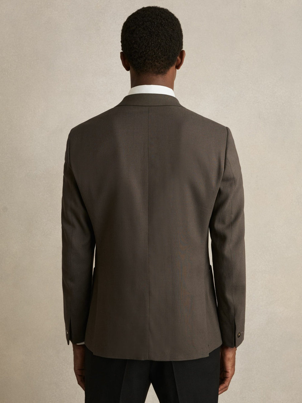 Slim Fit Double Breasted Suit Blazer in Dark Green