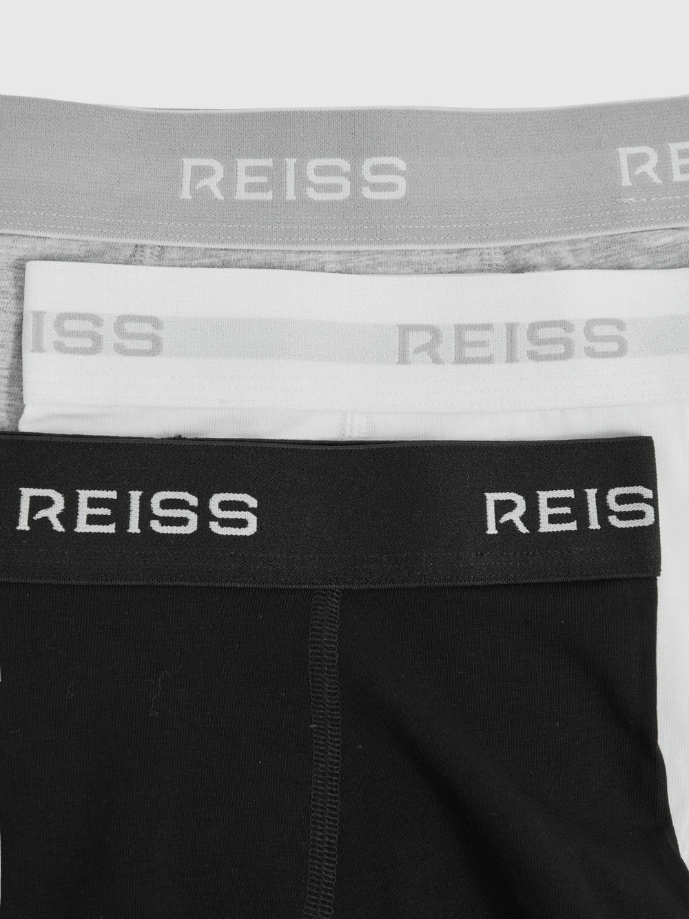 Stretch-Cotton Boxers 3 Pack in White/Grey/Black