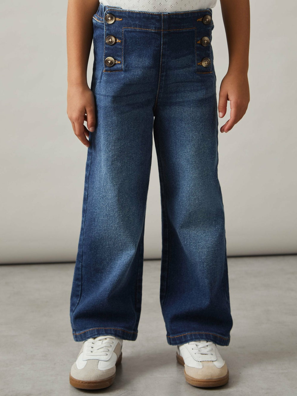 Straight-Leg Sailor Jeans in Blue