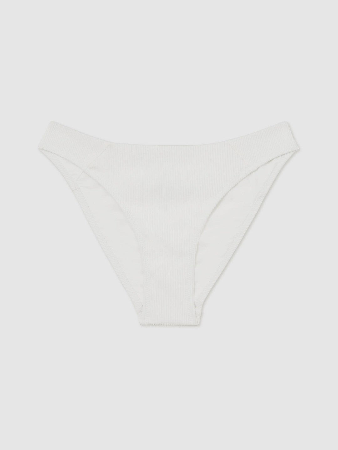 Ribbed Bikini Bottoms in White