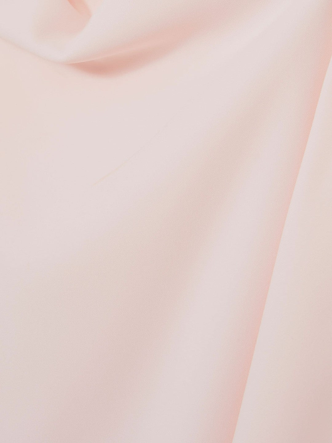 Draped-Front High-Neck Midi Dress in Pale Pink