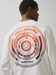 Unisex Fit McLaren F1 Team Tyre-Print T-Shirt in White