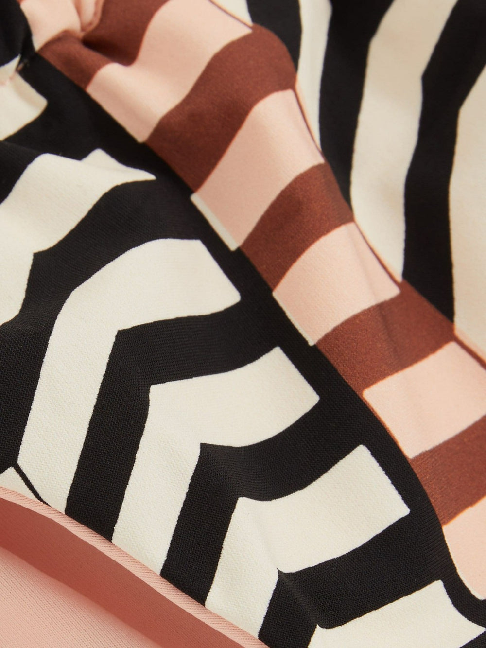 Chevron Stripe Bikini Bottoms in Black/Brown