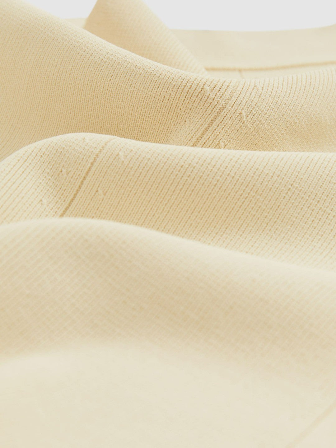 Rib Knit High Neck Vest in Ivory