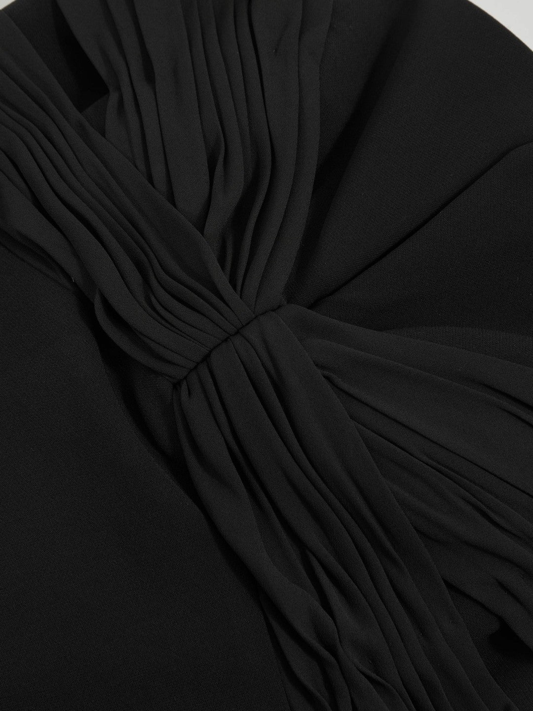 Halston Strapless Crepe Midi Dress in Black