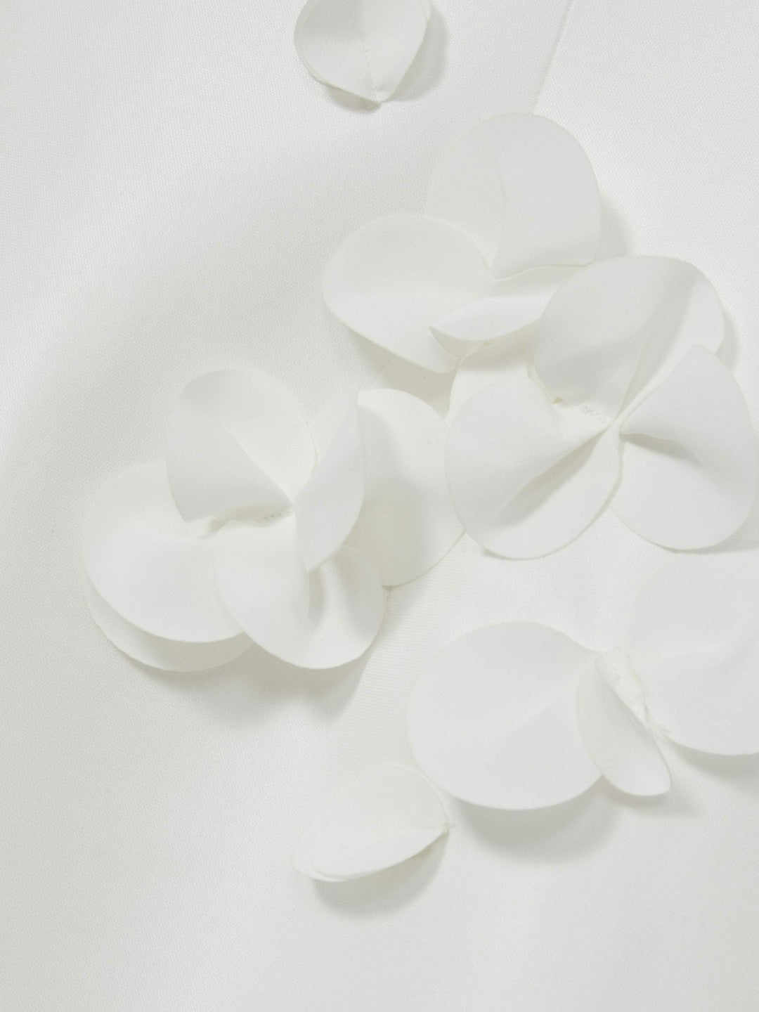 Acler Ivory Petal Detail Fitted Midi Dress in Ivory